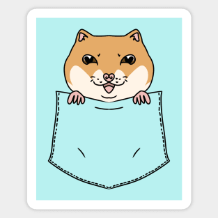Cute Hamster in the Pocket Sticker